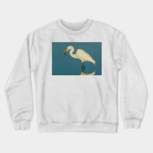 Great Egret with Shrimp Crewneck Sweatshirt